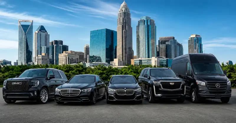Luxury Limo Services Texas Skyline Mobile Background